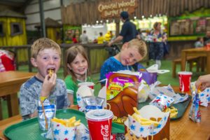 Burger bar at Folly Farm