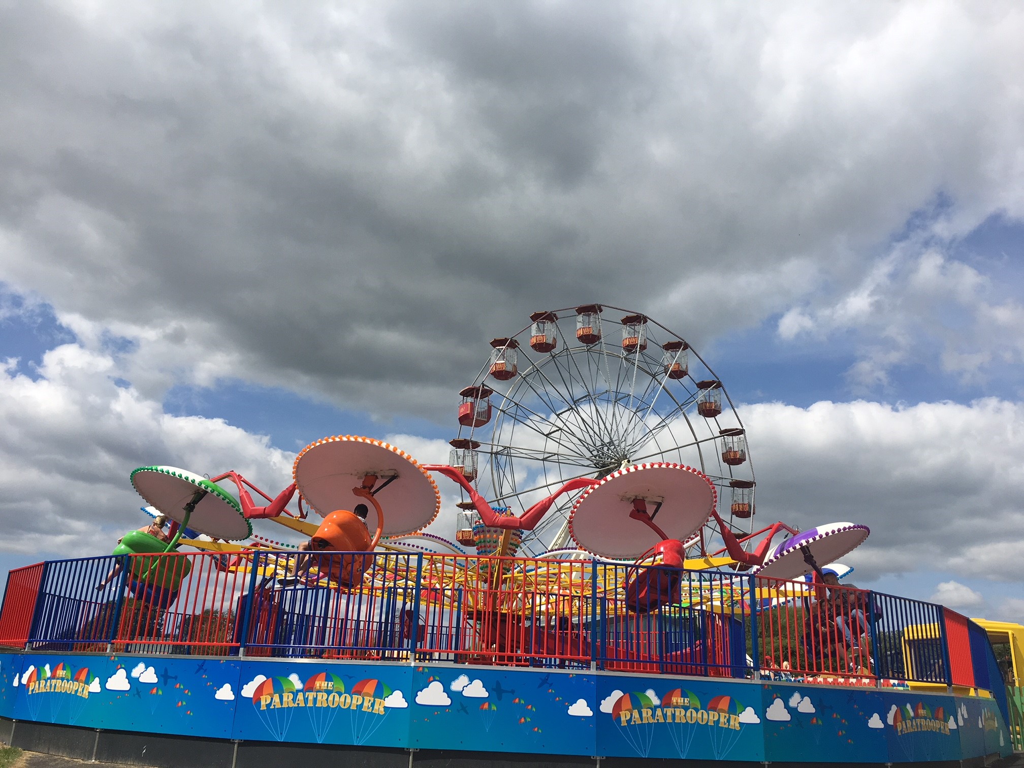 The Paratrooper fairground ride at Folly Farm